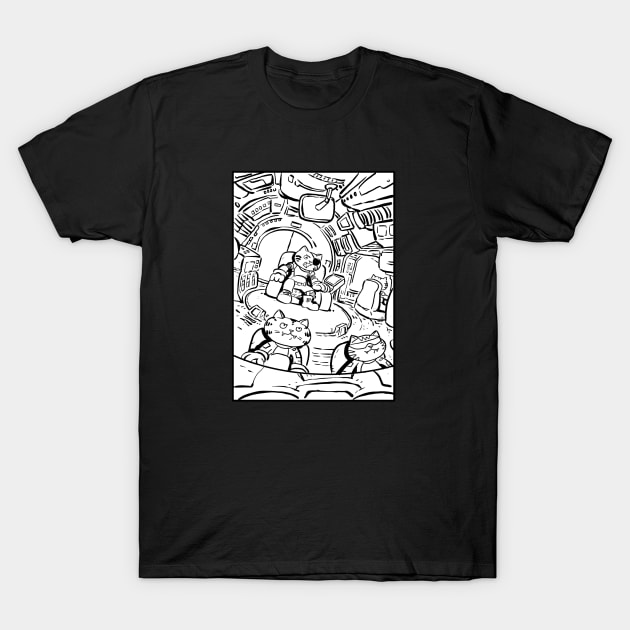 Captain Catnip & crew T-Shirt by Lambdog comics!